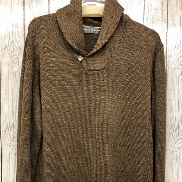 Oscar De La Renta Tan sweater Men's Size Large EUC**
